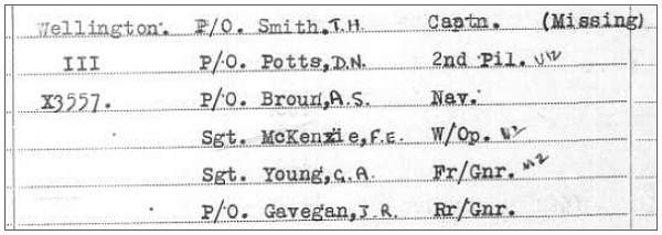 ORB - Smith - 08/09 Jul 1942 - Missing