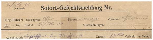 Clip - Sofort-Gefechtsmelding for 06 Mar 1944 by Ofhr. Friedrich Lange