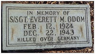 S/Sgt. Everett Morrison Odom - 1924 - 1943 - headstone