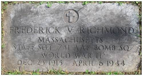 S/Sgt. Frederick V. Richmond - Gravestone