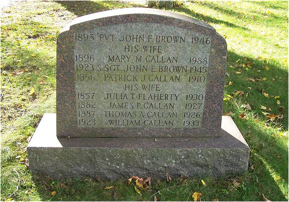 S/Sgt. John E. Brown - Cemetery - Worcester, MA