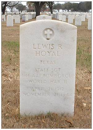 Headstone - S/Sgt. Lewis R. Hoyal - Fort Sam Houston National Cemetery