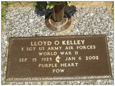 Headstone - S/Sgt. - Ball Turret Gunner - Lloyd O. Kelley