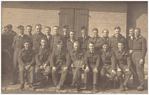 Photo 181 - Stalag 9C Muhlhausen - Sgt. Walter Petch on back row 6th from the right