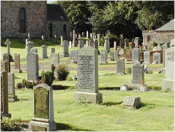 Prestonkirk Churchyard - image courtesy Evan Clark