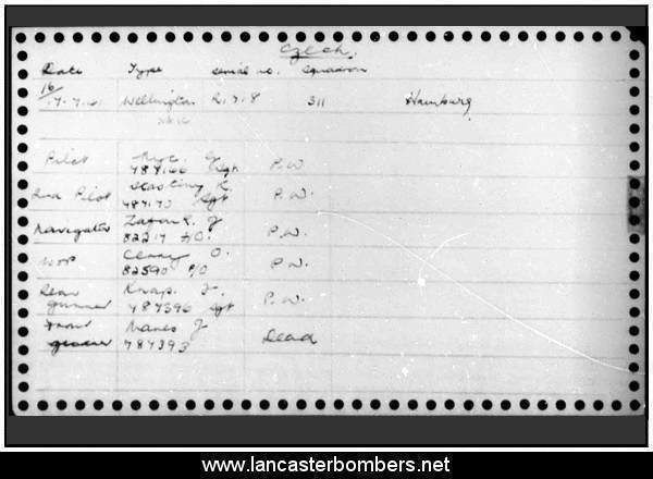 Loss Card - R1718 - KX-N - Nýc - via www.lancasterbombers.net