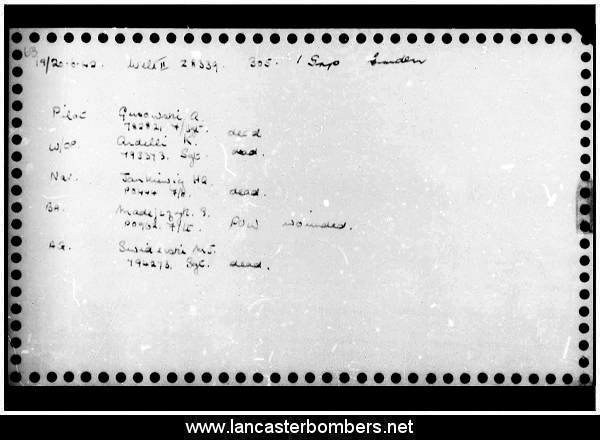 Loss Card - Z8339 - SM-N - Gusowski - via www.lancasterbombers.net