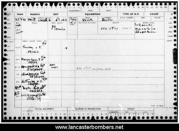 Loss Card - LW286 - LK-H - Farley - via www.lancasterbombers.net