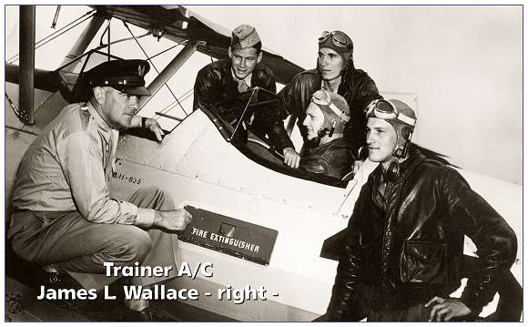 Sgt. James Leland 'Lee' Wallace
at a PR picture from Flight Training School