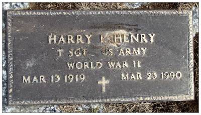 T/Sgt. Harry Luther Henry - 1919 - 1990 - headstone
