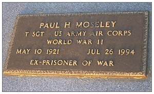 T/Sgt. Paul Henry Moseley - grave marker