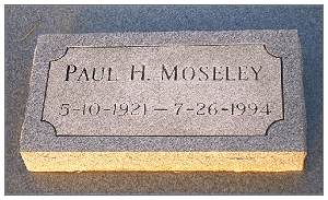 T/Sgt. Paul Henry Moseley - grave marker
