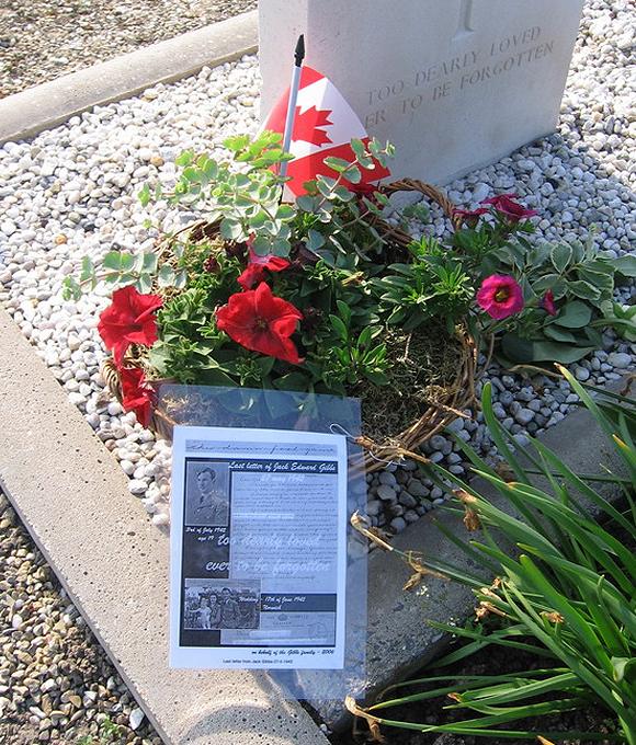 Flowers by Gibbs family - grave 'Uncle' Jack - April 2006