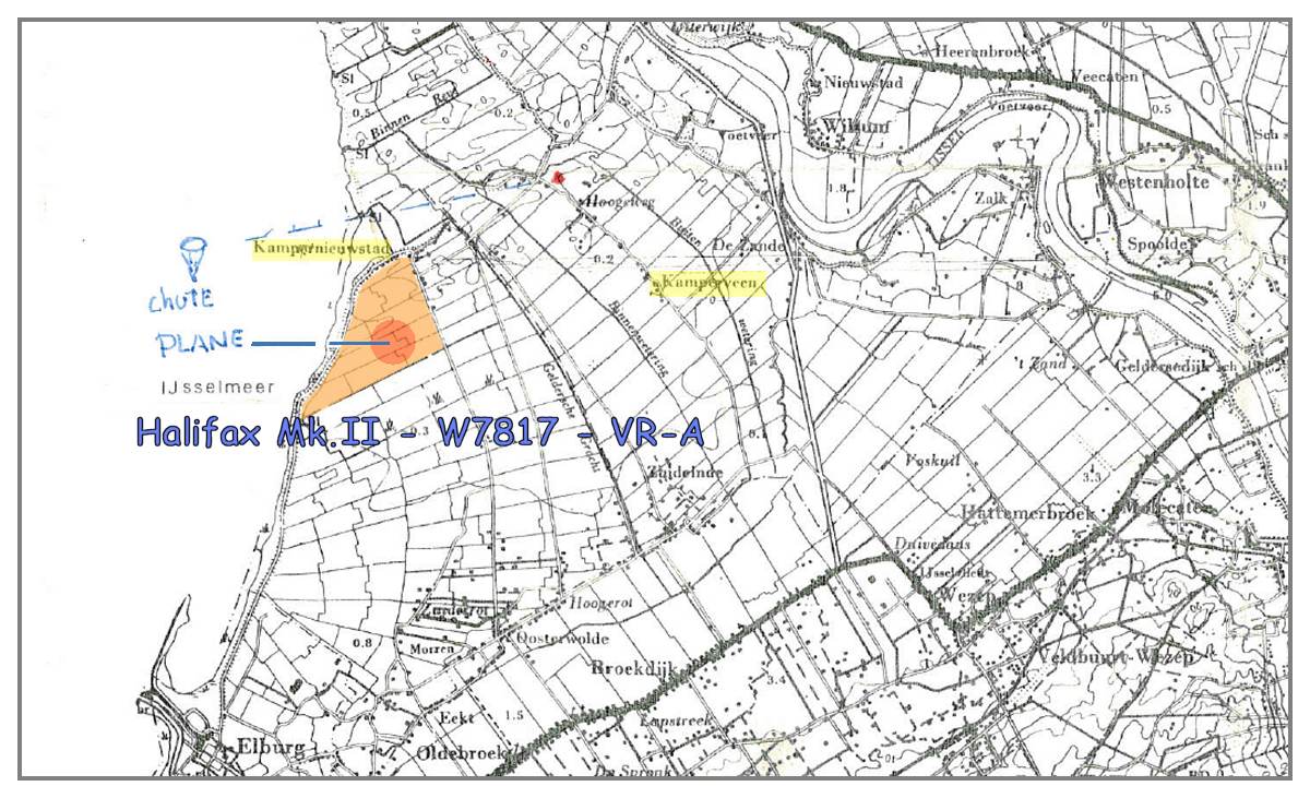 W7817 - crash location - chute location