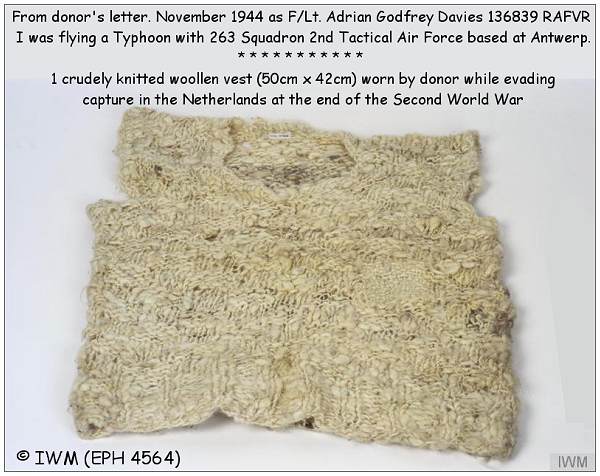Waistcoat worn by Davies - (EPH 4564) - Imperial War Museum