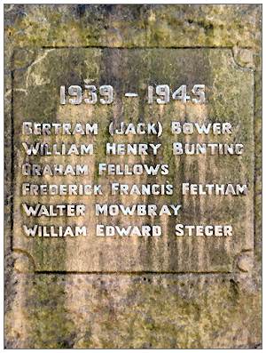 Holymoorside and Walton war memorial, 1914-1919, 1939-1945