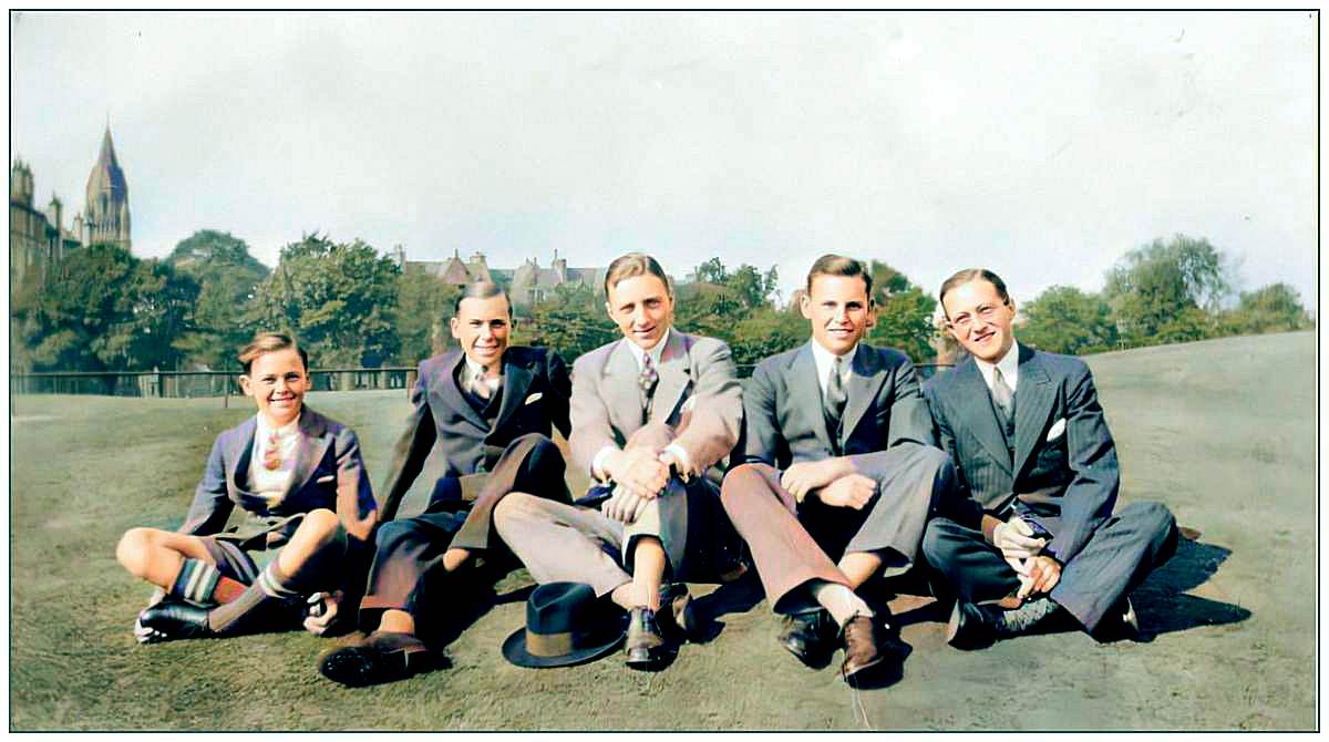 Watson cousins - Robin, William, Alex, Robert and Jimmy - Edinburgh, Scotland