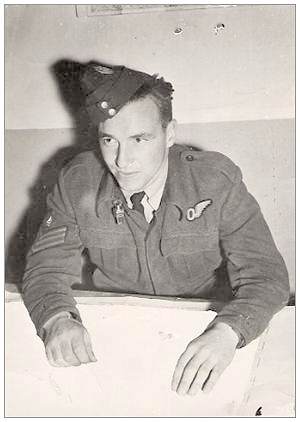 W/O II Harold Leonard Ferguson - Taken during interrogation at Bomber Base in England Aug 1944