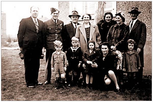 Donald Leslie Jarrett with family prior to going overseas