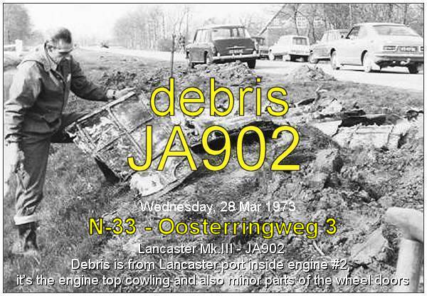 Mr. Gerrie Zwanenburg - Bergingsdienst KLu - with debris of a Lancaster - March 1973 . . . . . It's JA902 - info PATS - 08 Nov 2018